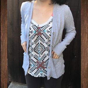 Gray cardigan